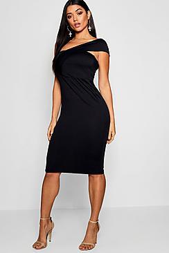 Boohoo One Shoulder Midi Dress