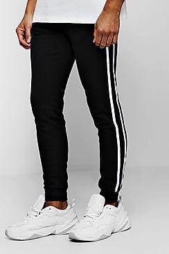 Boohoo Skinny Fit Sport Stripe Joggers