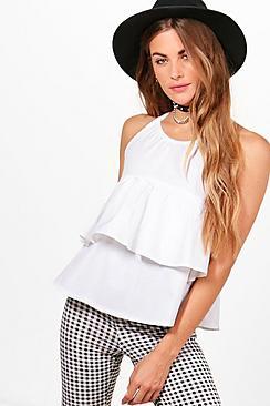 Boohoo Tiered Woven Cami