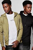 Boohoo 2 Pack Zip Through And Over The Head Hoodies