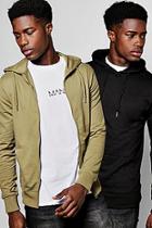 Boohoo 2 Pack Zip Through And Over The Head Hoodies