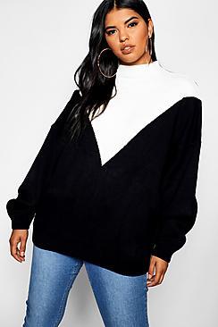 Boohoo Plus Oversized Knit Balloon Sleeve Jumper