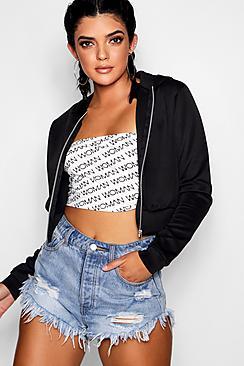 Boohoo Julia Hooded Bomber Jacket