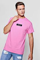 Boohoo Man Black Box Logo Print T-shirt