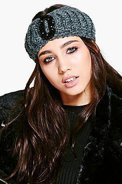 Boohoo Abbie Jewel Embellished Knitted Headband