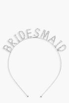 Boohoo Hetty Diamante Bridesmaid Metal Headband