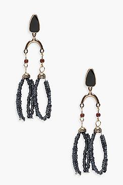 Boohoo Ella Statement Bead & Diamante Earrings