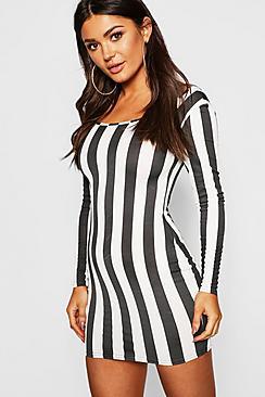 Boohoo Square Neck Bodycon Mini Dress
