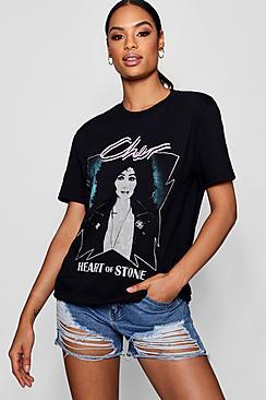 Boohoo Eliza Cher Oversized Licensed Tee