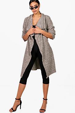 Boohoo Harper Knitted Wrap Cardigan
