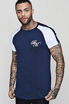 Boohoo Longline Man Embroidered Raglan T-shirt