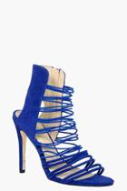 Boohoo Tia Cage Elastic Banded Heel Cobalt