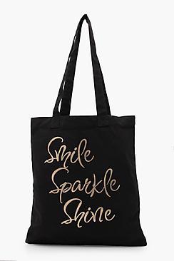 Boohoo Holly Sparkle Shopper Bag
