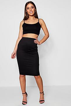 Boohoo Petite Basic Midi Bodycon Skirt