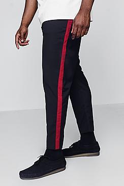 Boohoo Big And Tall Cropped Tape Detail Trouser