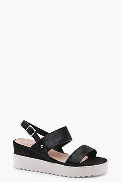 Boohoo Alice Cleated Flatform Sandals