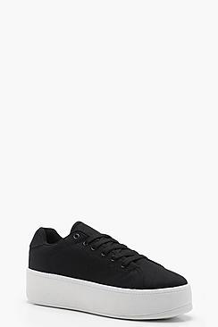 Boohoo Ellie Lace Up Platform Trainers