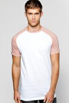 Boohoo Short Sleeve Raglan T Shirt Pink