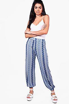 Boohoo Freya Printed Jersey Relaxed Joggers