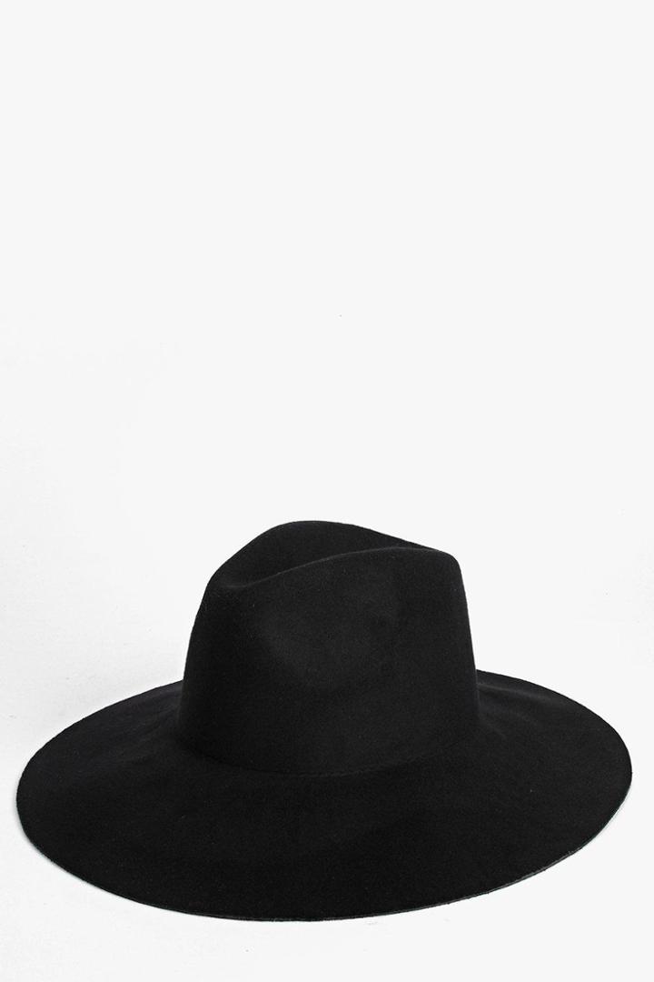 Boohoo Sarah Oversized Floppy Fedora Black