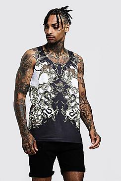 Boohoo Baroque Print Vest