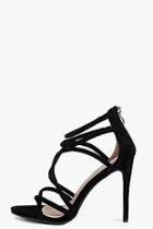 Boohoo Sophia Cross Strap Caged Stiletto