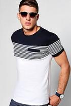 Boohoo Short Sleeve Crew Neck Contrast Panel T-shirt