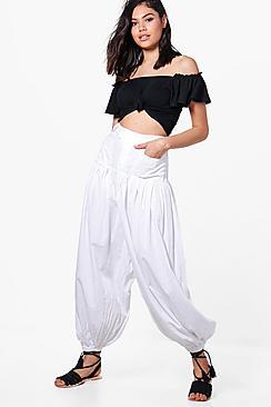 Boohoo Katharine Button Through Harem Trousers