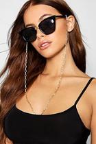 Boohoo Rachel Rectangle Linked Sunglasses Chain