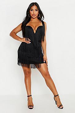 Boohoo Tassel Mini Dress