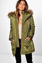 Boohoo Boutique Lola Double Layered Parka