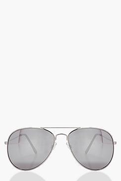 Boohoo Sarah Silver Frame Aviators