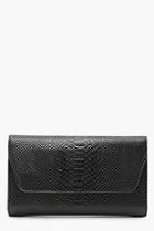 Boohoo Amy All Over Snake Clutch With Chain
