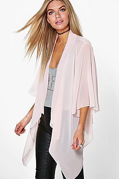 Boohoo Savannah Waterfall Chiffon Kimono