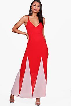 Boohoo Gaynor Colour Block Maxi Dress