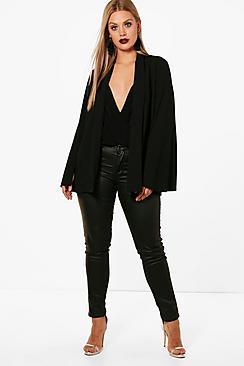 Boohoo Plus Leah Tailored Wide Sleeve Blazer