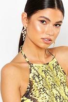 Boohoo Diamante Snake Statement Earrings