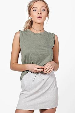 Boohoo Rachel Raw Edge Marl Vest