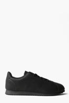 Boohoo Contrast Toe Cap Lace Up Trainers Black