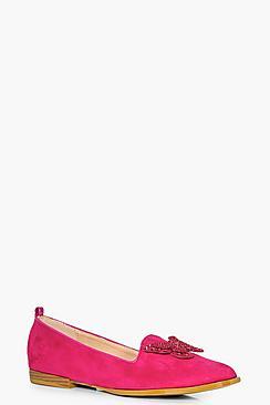 Boohoo Emily Embellished Butterfly Slipper