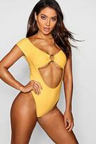 Boohoo La Cut Out Ring Detail Swimsuit