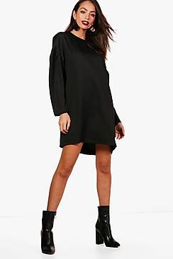Boohoo Volumised Sleeve Shift Dress