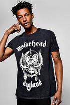 Boohoo Motorhead Snow Washed T Shirt