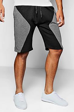 Boohoo Spliced Jersey Shorts In Basketball Fit