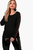 Boohoo Plus Nicole Rib Trim Tee