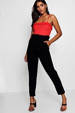 Boohoo Paperbag Waist Trouser
