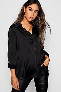 Boohoo Woven Oversized Long Sleeve Shirt