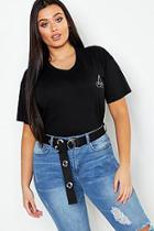 Boohoo Plus Cherry Pocket Print T-shirt