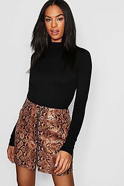 Boohoo Tall High Neck Basic Top