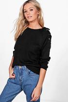 Boohoo Bella Lace Up Shoulder Jumper